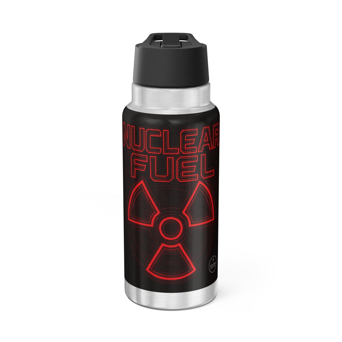 Faith Fueled – Nuclear Energy Stainless Steel Bottle (Red)