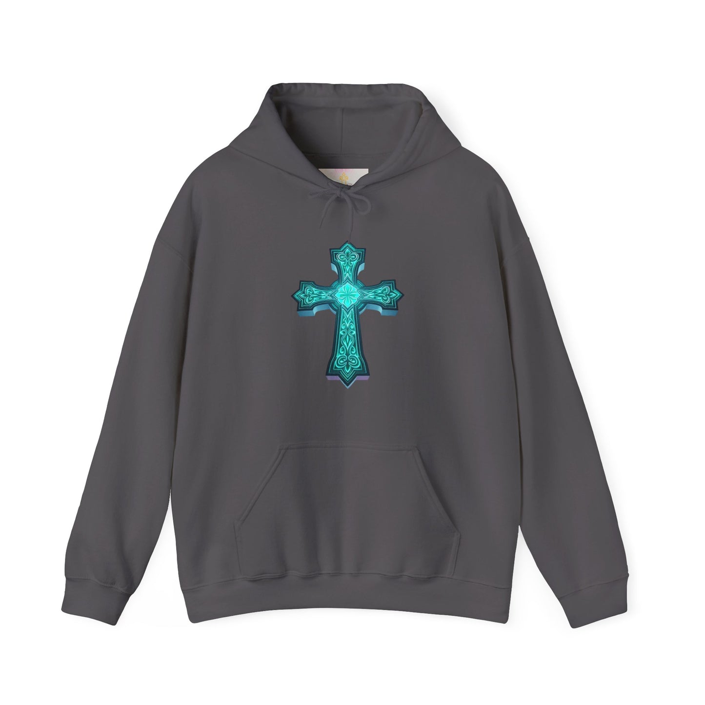 Men’s Light in the Storm Hoodie – Luminous Cross Design