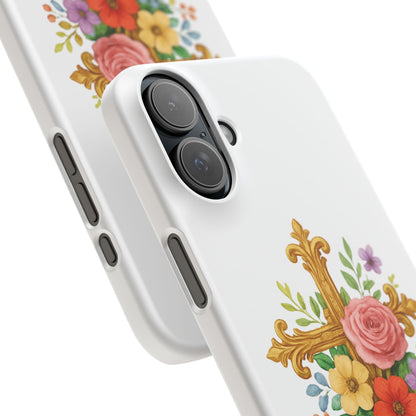 Floral Cross Snap Case for iPhone – Faith in Bloom