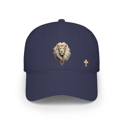 Christ is King (Lion of Judah) - Women's Baseball Cap with Gold Cross