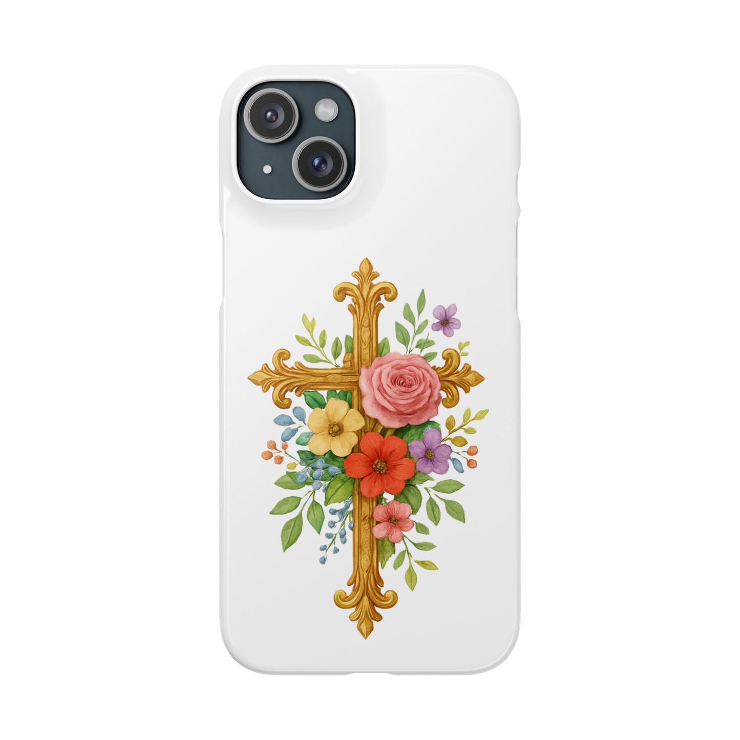 Floral Cross Snap Case for iPhone – Faith in Bloom