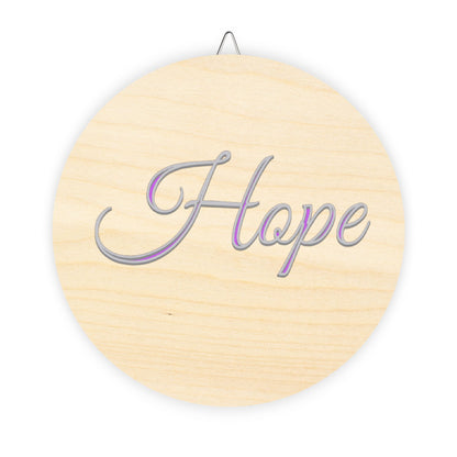 Faith, Hope and Love 'Hope' Wall Hanging — Inspirational Christian Wooden Décor