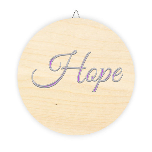 Faith, Hope and Love 'Hope' Wall Hanging — Inspirational Christian Wooden Décor