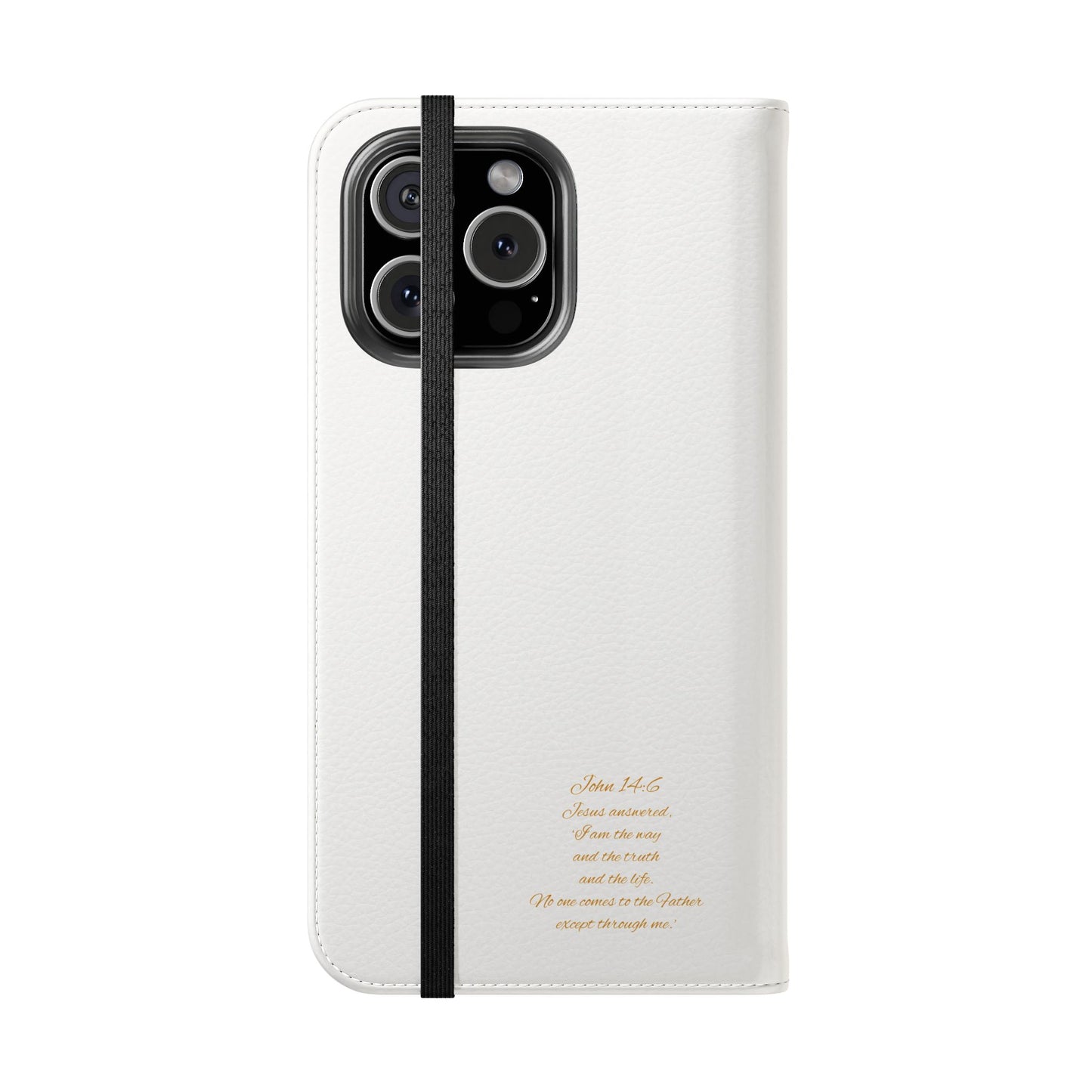 White Chi Rho Folding Case for iPhone – Faith in Every Step
