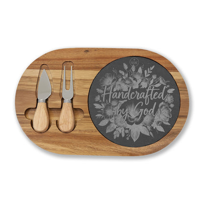 Handcrafted by God Charcuterie Board – Faith-Inspired Design
