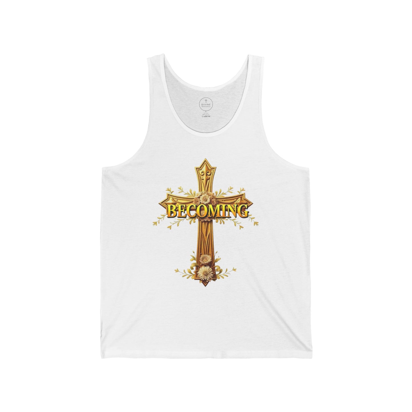 Becoming Women’s Tank Top – Gold Cross Edition