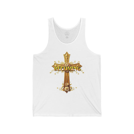 Becoming Women’s Tank Top – Gold Cross Edition