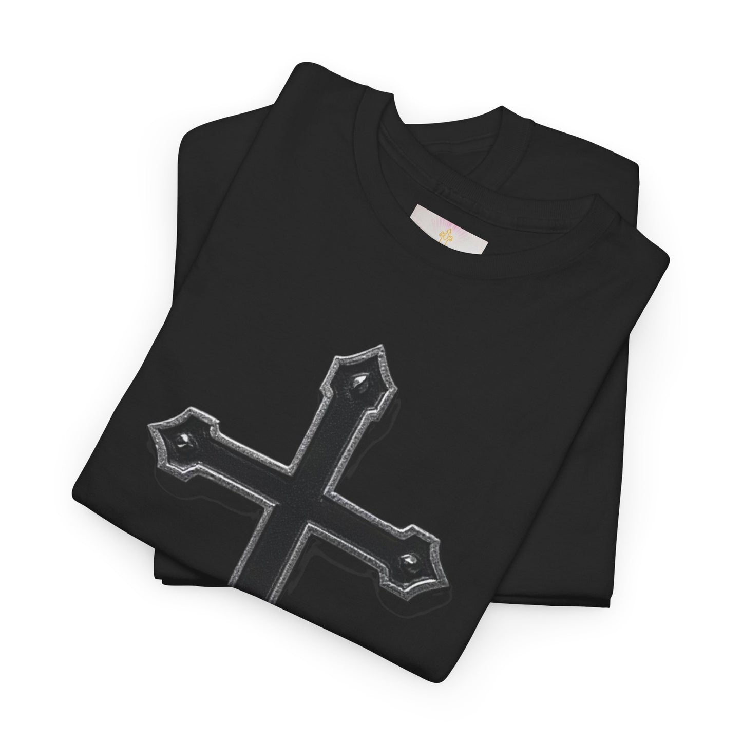 Warrior’s Cross Men’s Christian T-Shirt – Black Cross | Ephesians 6:11