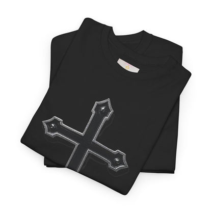 Warrior’s Cross Men’s Christian T-Shirt – Black Cross | Ephesians 6:11
