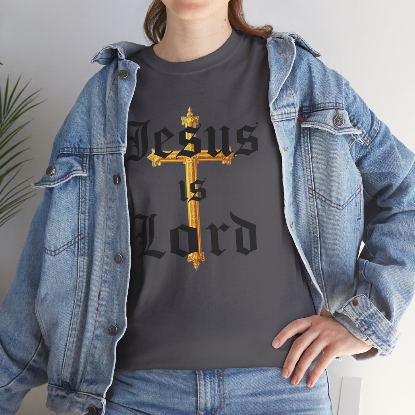 Jesus is Lord with Cross - Women's Christian T-Shirt