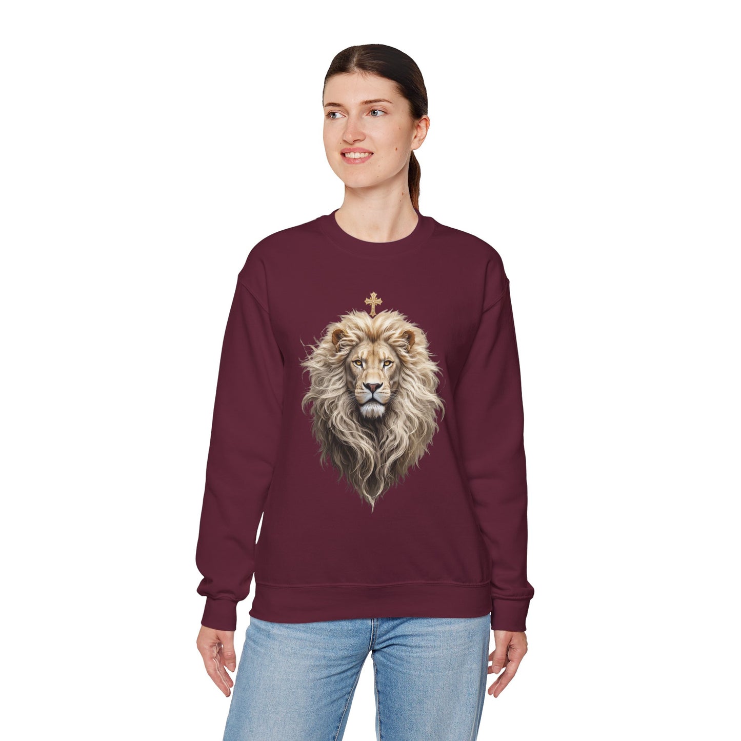 Christ is King (Lion of Judah) - Women's Christian Sweatshirt