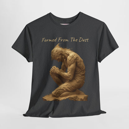 Formed from the Dust | Men’s Christian T-Shirt with Genesis 2:7 (Light Lettering)