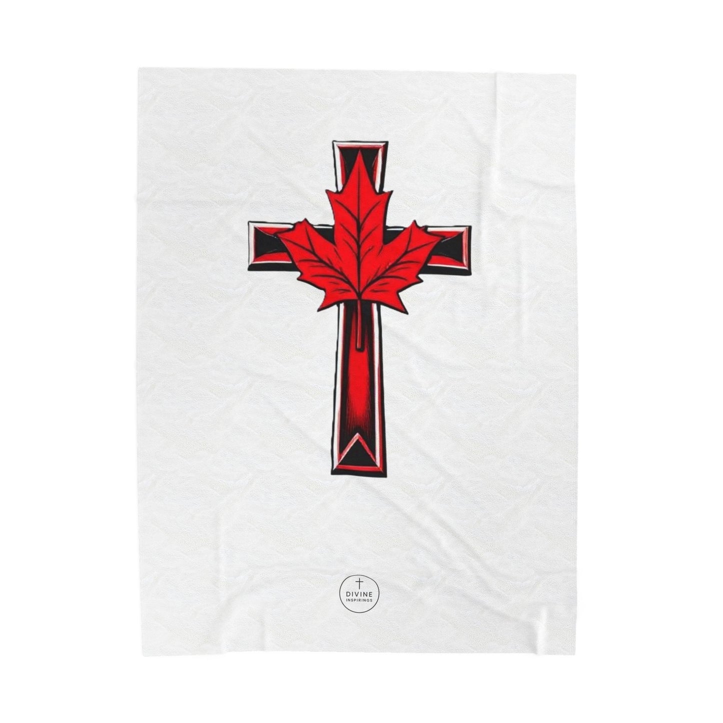 Faith at Heart: Canadian Maple Cross Blanket