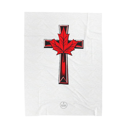 Faith at Heart: Canadian Maple Cross Blanket