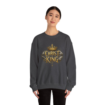 Christ is King (Gold) - Women's Christian Sweatshirt