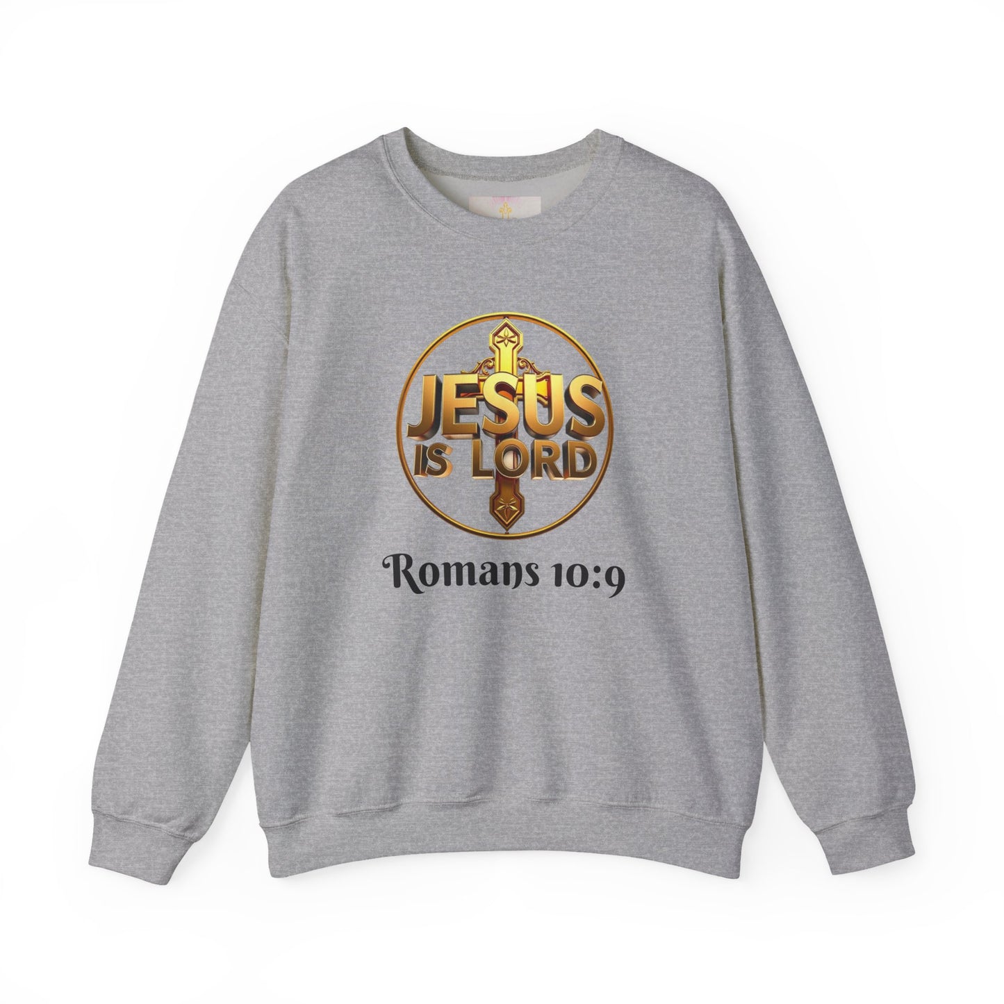 Romans 10:9 Inspired Christian Sweater – Declare Jesus Is Lord & He Is Risen (Dark Lettering)