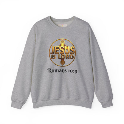Romans 10:9 Inspired Christian Sweater – Declare Jesus Is Lord & He Is Risen (Dark Lettering)