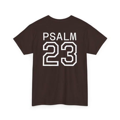 Psalm 23 Men’s T-Shirt – Inspired Sports-Style Shirt (White Numbering)