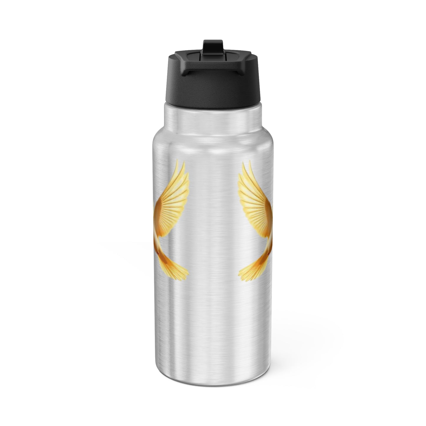 Soaring Faith – Gold Cross with Doves Stainless Steel Tumbler