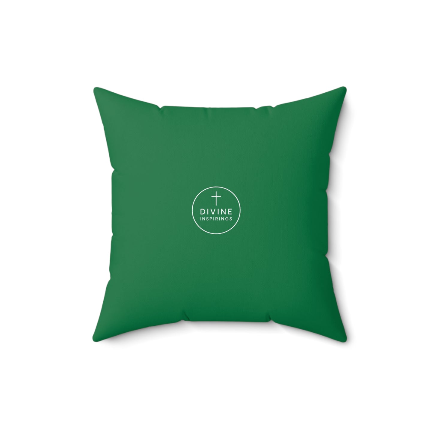 Faith Above All in Green – ‘In God We Trust’ Throw Pillow