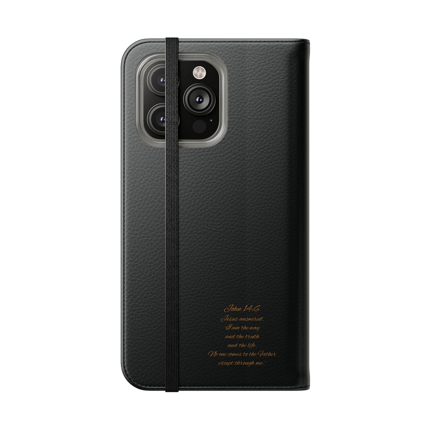 Black Chi Rho Folding Case for iPhone – Faith in Every Step