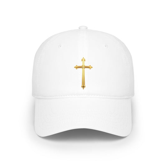 Gold Cross Baseball Cap – Faith-Inspired Adjustable Hat