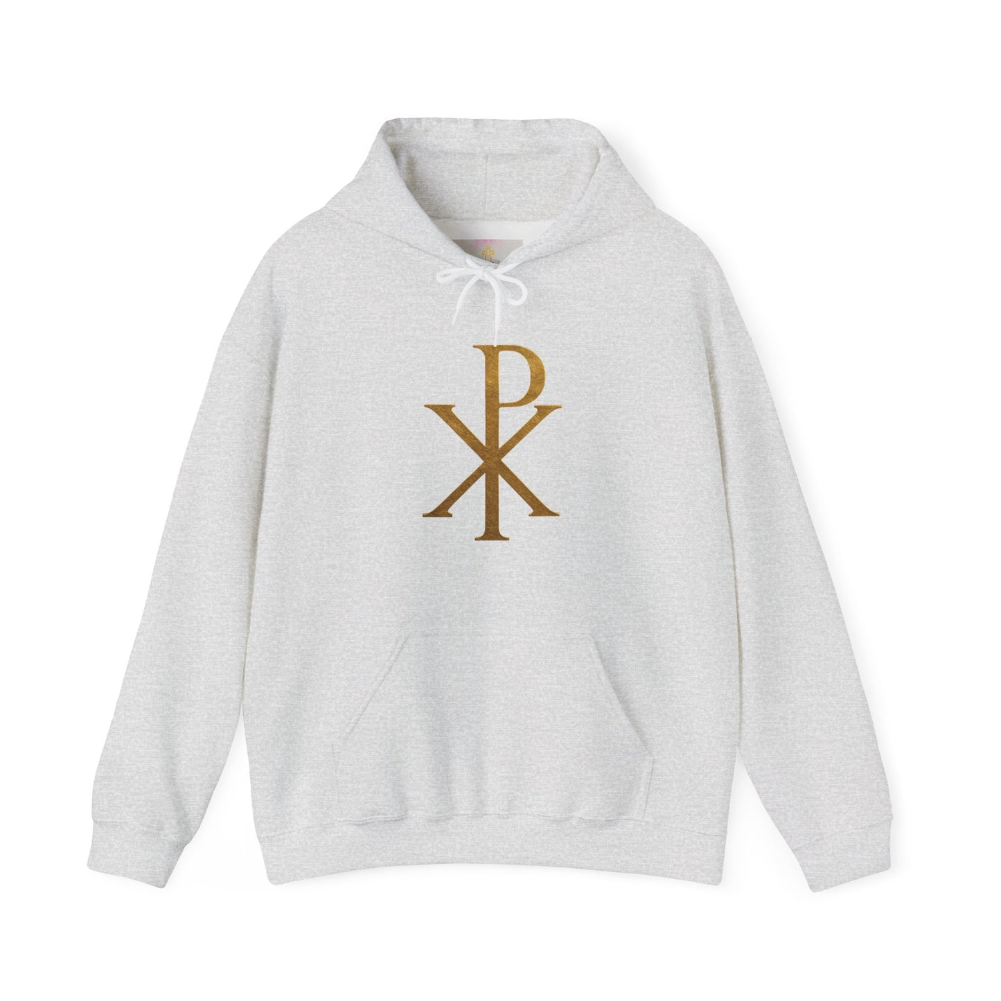 Anointed Warmth – Women’s Gold Chi Rho Christian Hoodie