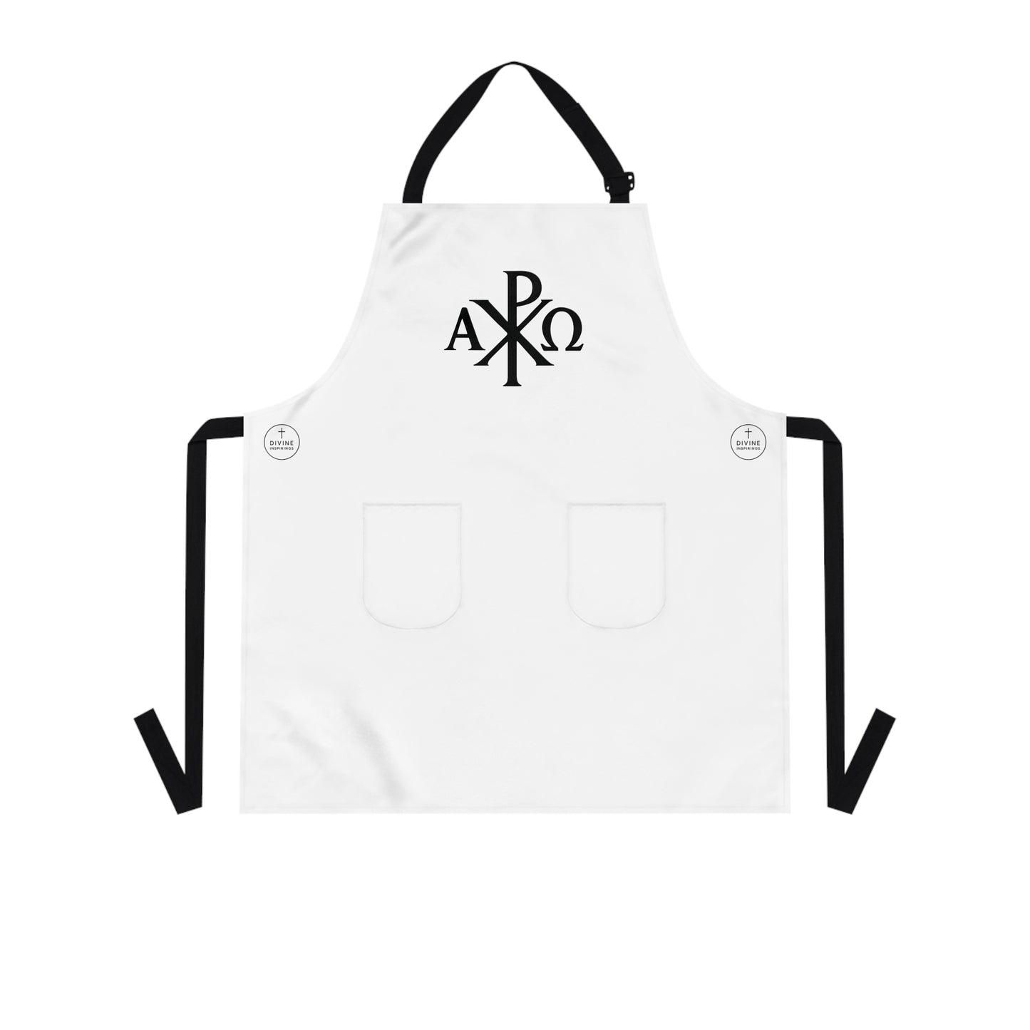Chi Rho Alpha & Omega Christian Kitchen Apron – Faith in Every Step