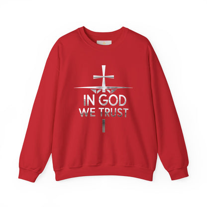In God We Trust | Women’s Christian Sweatshirt with Scripture Back Print