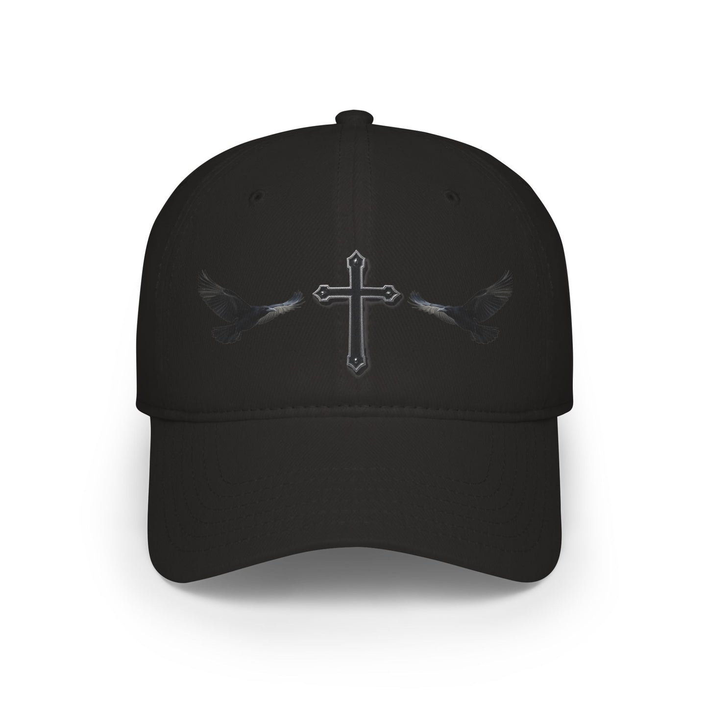Black Crows & Cross Christian Cap