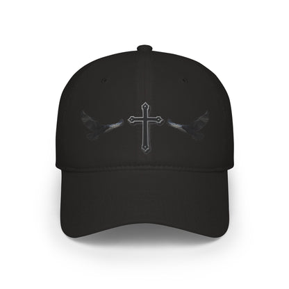 Black Crows & Cross Christian Cap