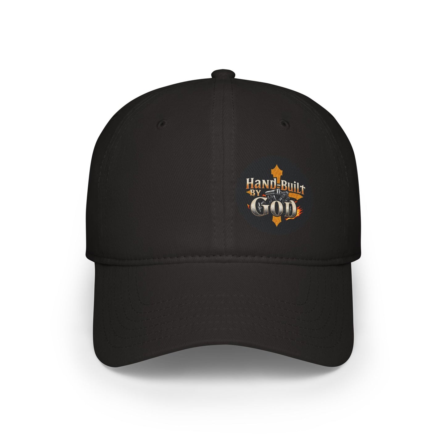 Men's “Hand Built by God” Low Profile Baseball Cap – Christian Identity Embroidered Hat