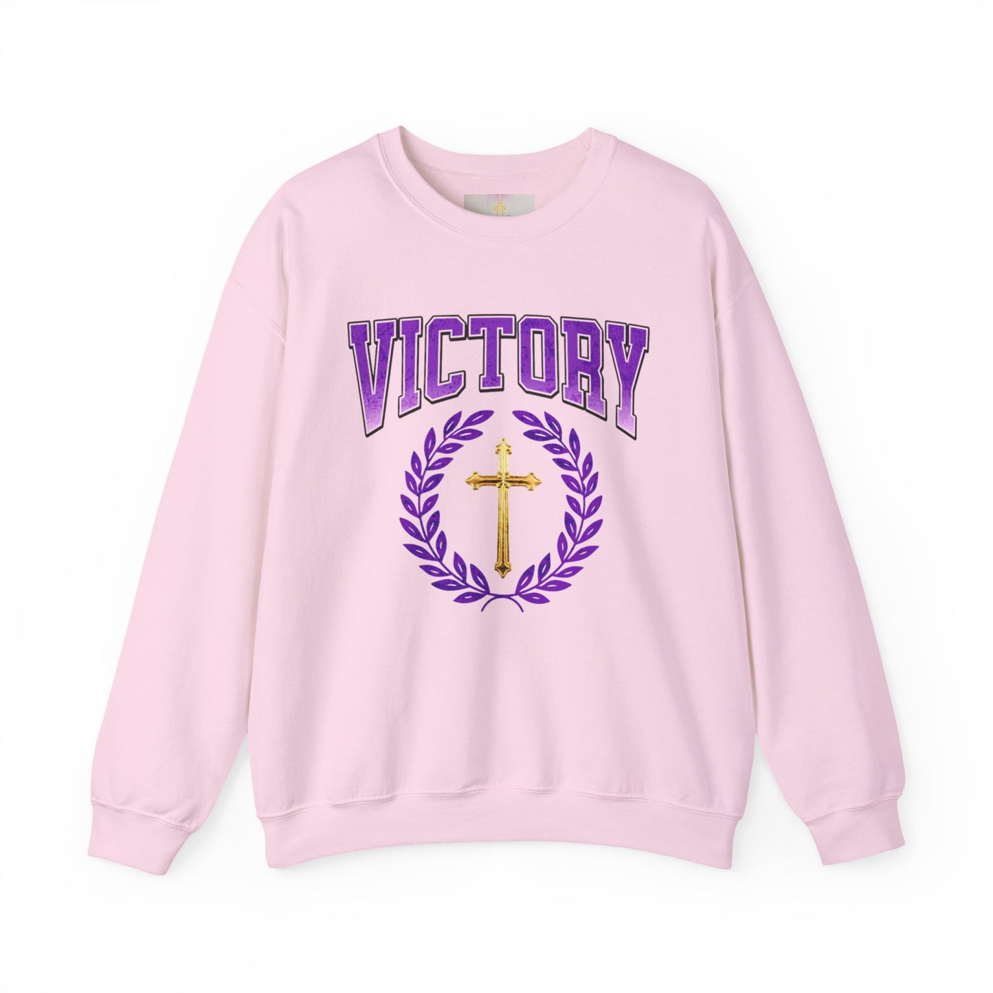 Victory Women’s Sweatshirt – Bold Purple Logo, Faith in Comfort