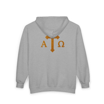 Alpha & Omega Zip-Up Hoodie for Men