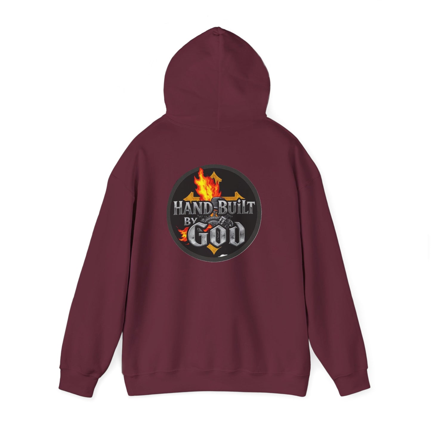 Hand Built By God - Bold Christian Men’s Hoodie