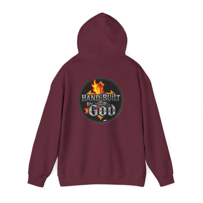 Hand Built By God - Bold Christian Men’s Hoodie