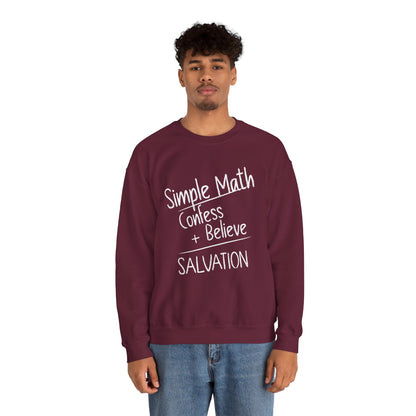 Simple Math - Men’s Christian Sweatshirt (White Chalk)
