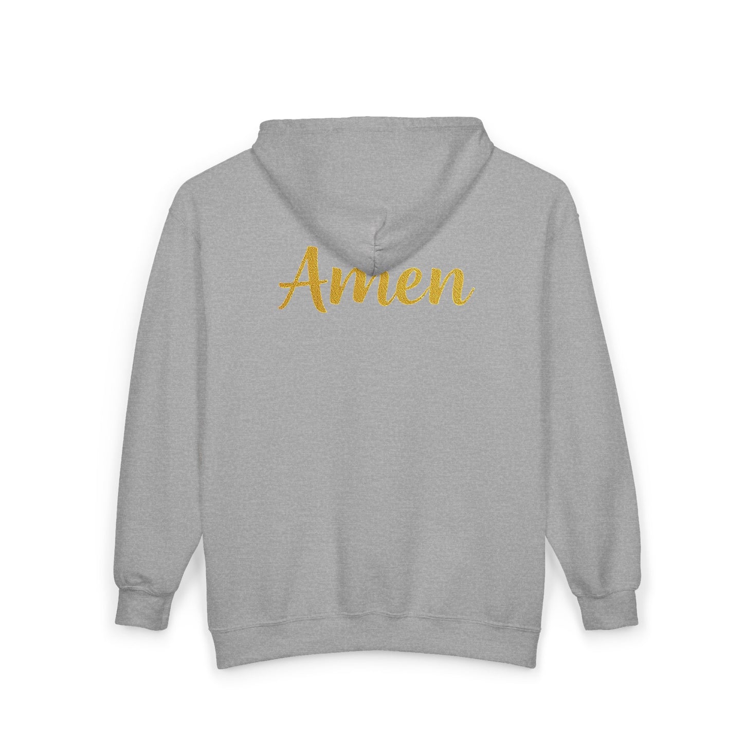 Amen in Motion – Women’s Zip-Up Hoodie (Black Logo)