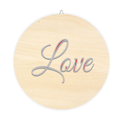 Faith, Hope and Love 'Love' Wall Hanging  — Inspirational Christian Wooden Décor