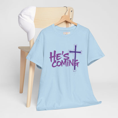 Bold Faith Men’s T-Shirt – “He’s Coming” Prophetic Christian Apparel