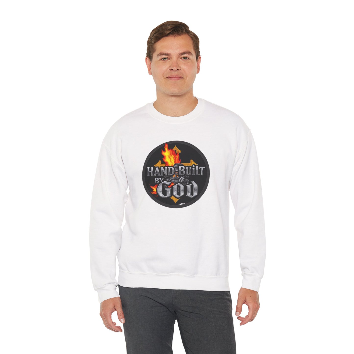 Hand Built by God - Men's Christian Sweatshirt