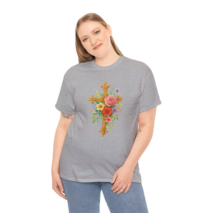 Floral Cross Tee - Women's Christian Apparel