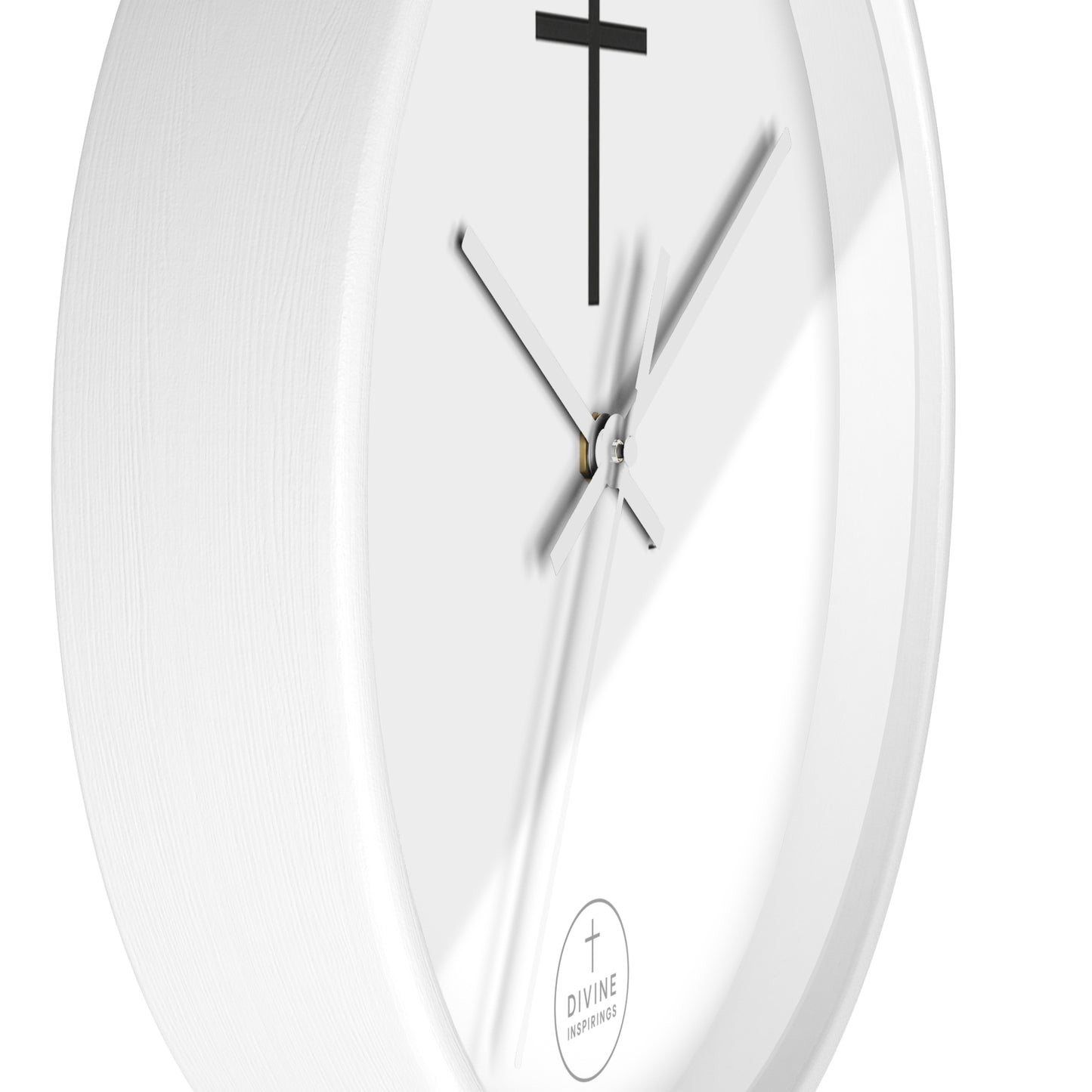 Minimalist Black Cross Wall Clock – Elegant Christian Home Decor