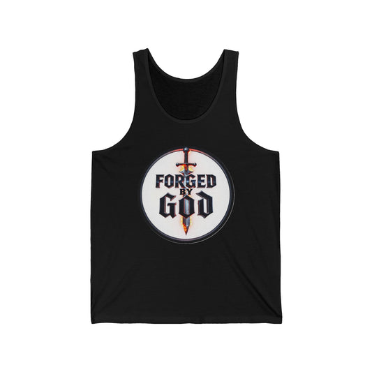 Forged by God Men’s Christian Tank Top – Strength & Faith Apparel
