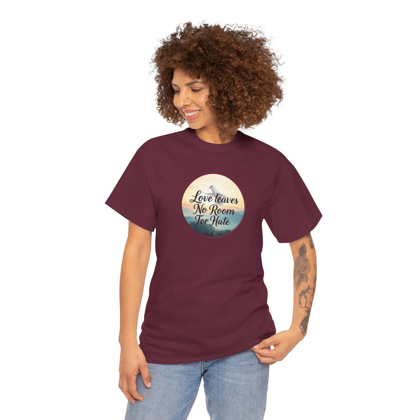 Love Leaves No Room For Hate - Woman's Christian T-Shirt
