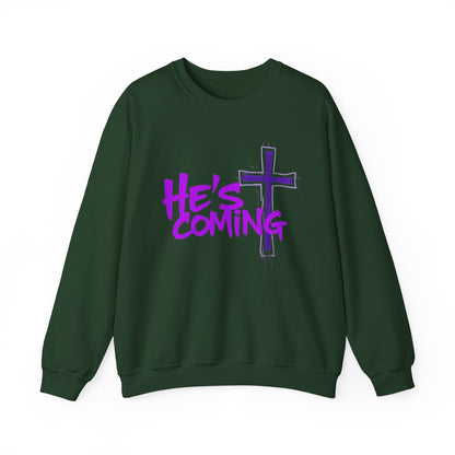 He’s Coming - Men’s Bold Christian Sweatshirt