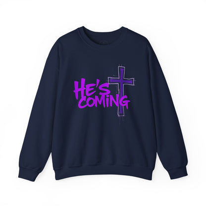 He’s Coming - Men’s Bold Christian Sweatshirt