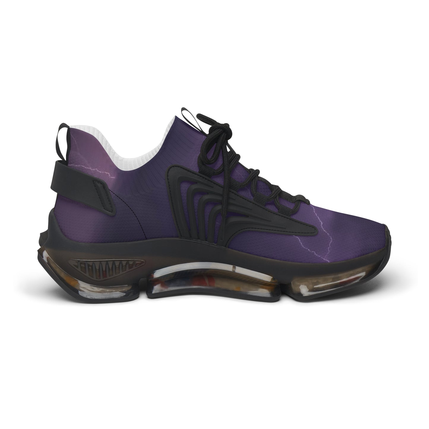 Thunderstrike – Men’s Black & Purple Lightning Sneakers