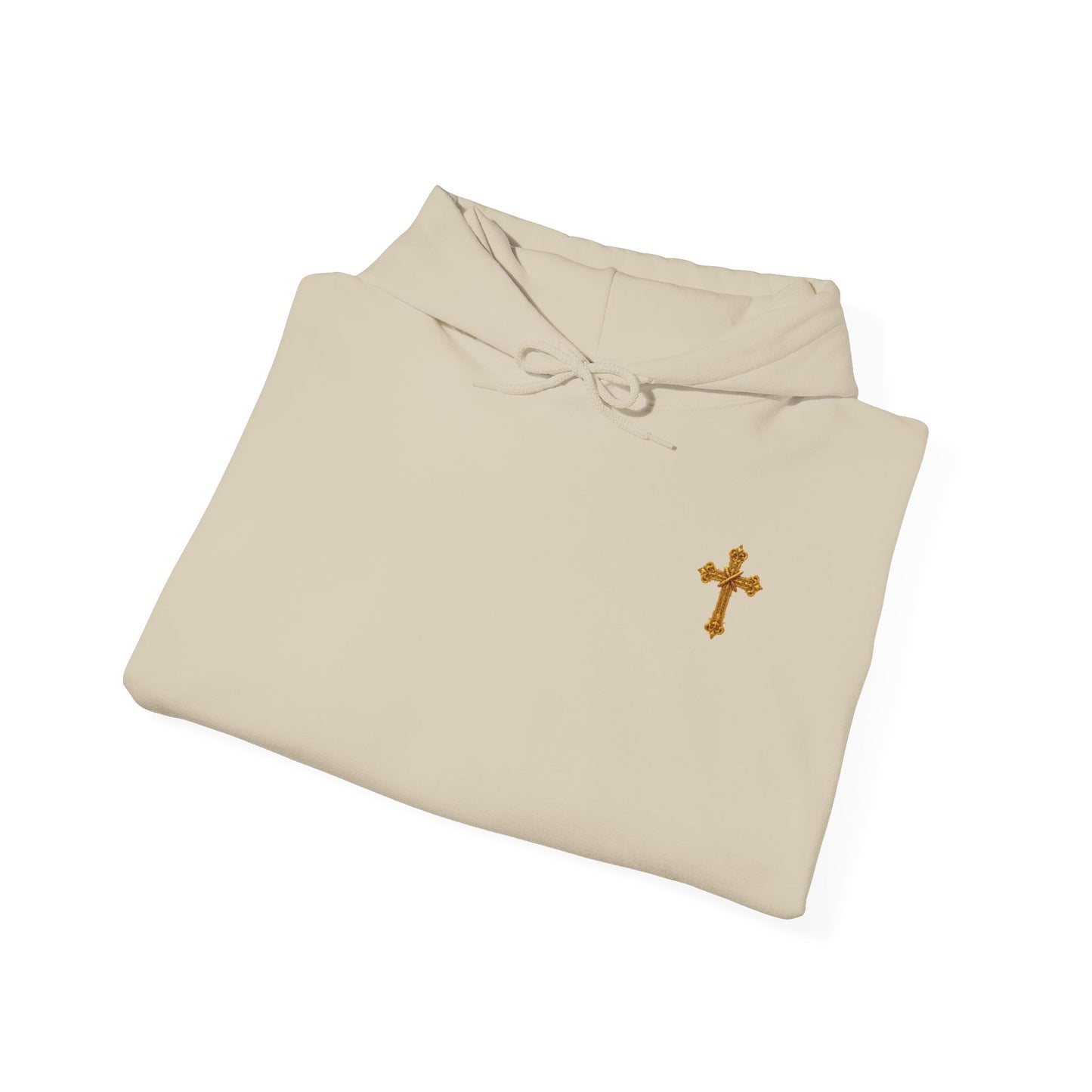 Jesus is Lord - Men's Christian Hoodie with Golden Cross