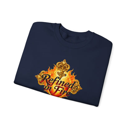 Refined in Fire - Men's Ornate Christian Sweatshirt
